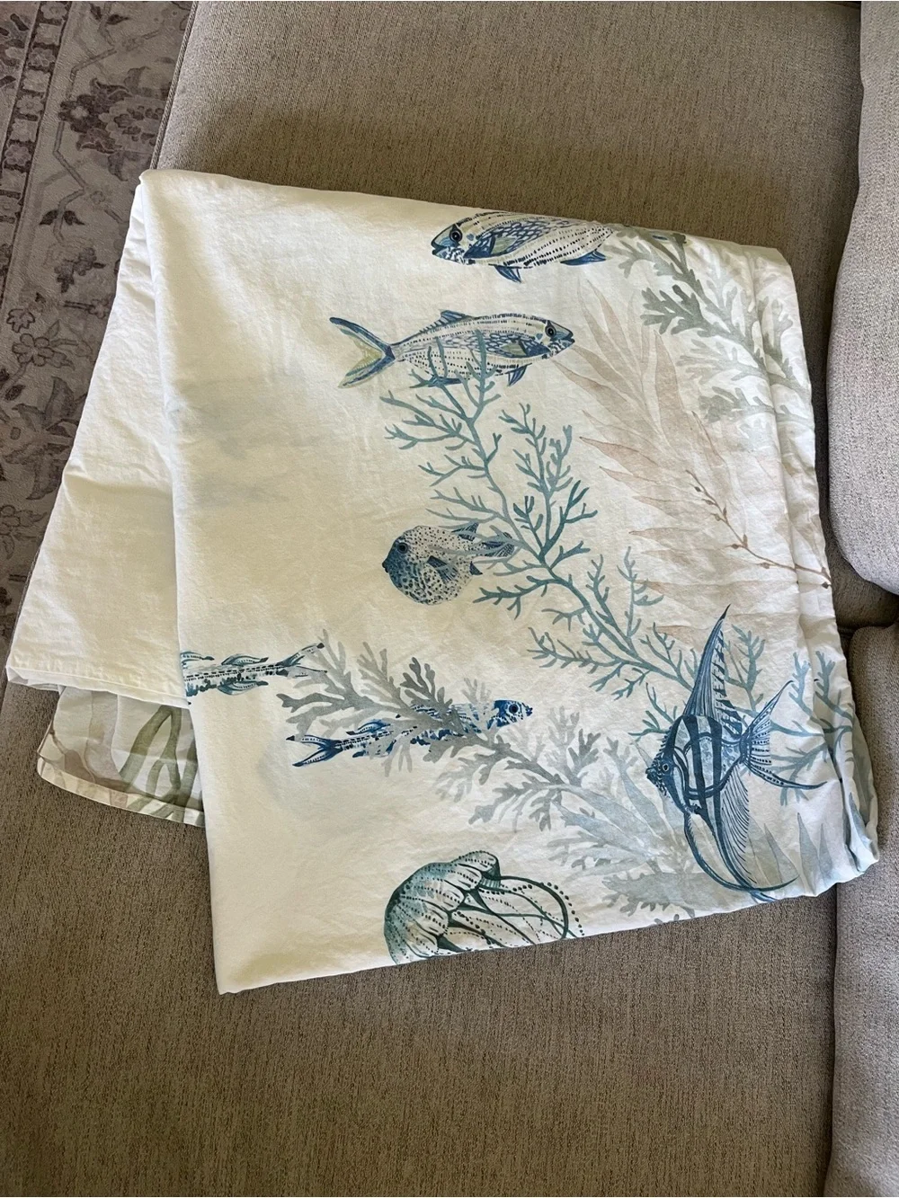 Pottery Barn Under the Sea Full/Queen Duvet Cover and 2 Standard Shams